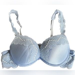 Aerie Blue Soft Lace Push Up Bra, 32B